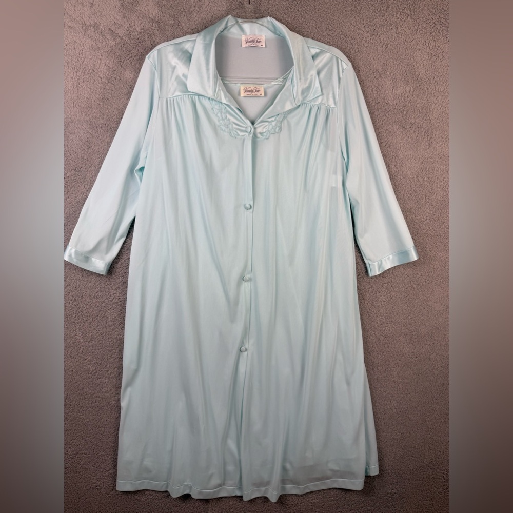 Vintage vanity fair peignoir set baby blue size medium preowned
